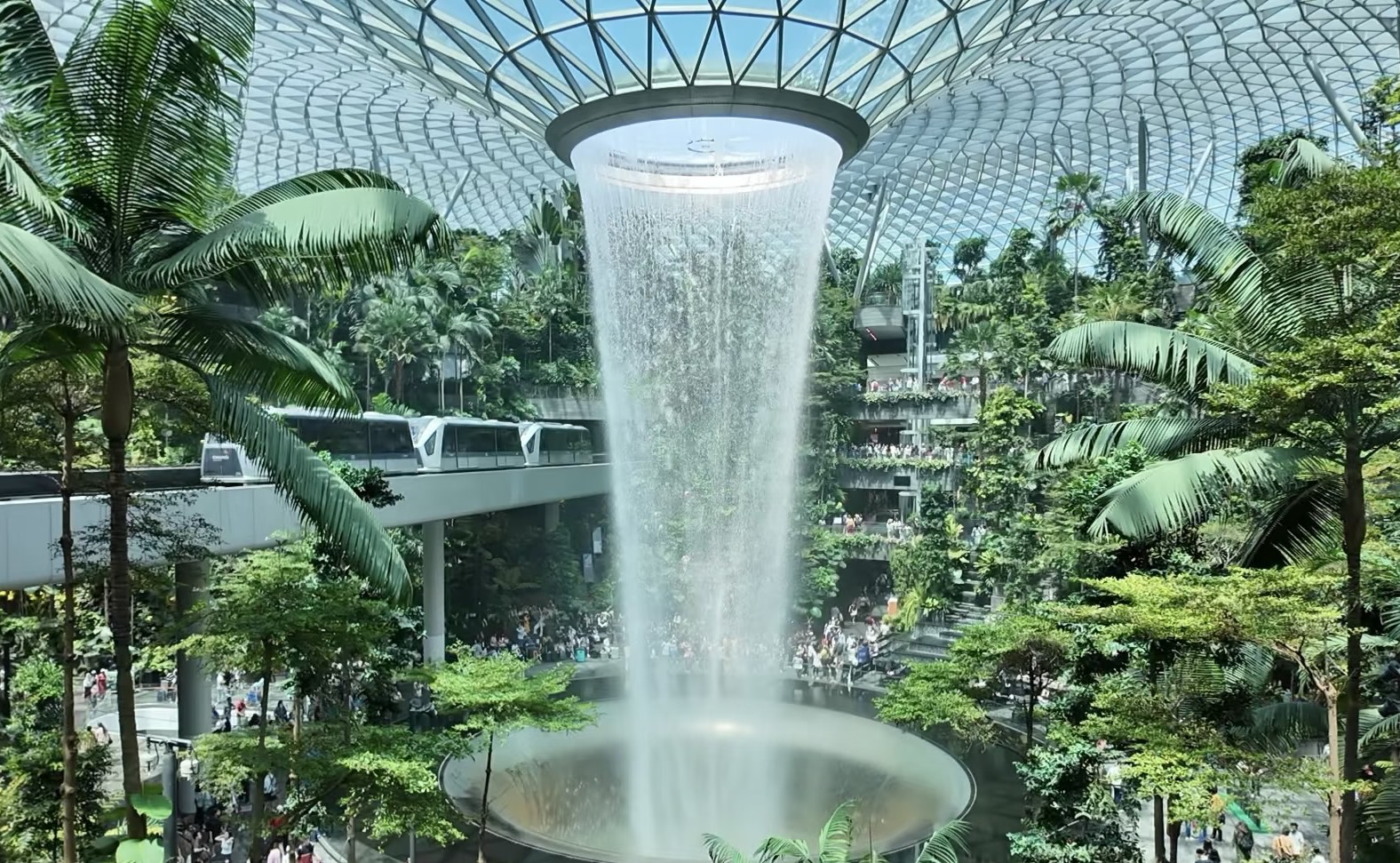 Jewel Rain Vortex viewed from the main atrium
