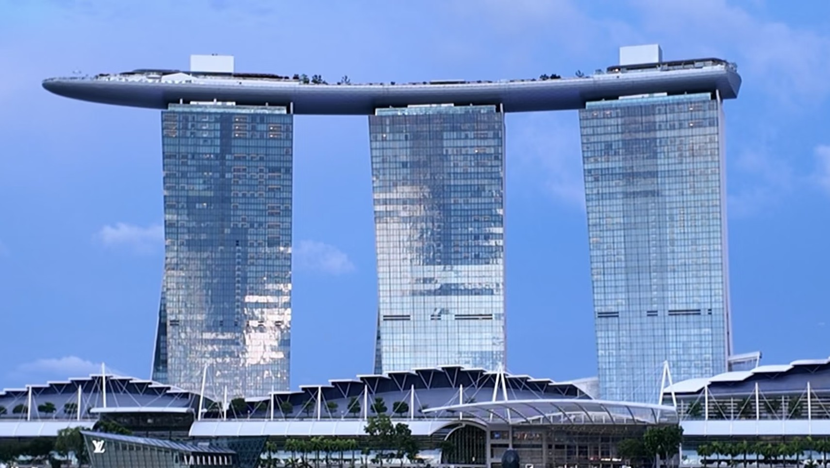 Marina Bay Sands in close-up view